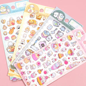 Pour Nekoni Design Original beaux animaux Desserts sucrés Washi autocollants autocollants adhésifs esthétiques pour papier pour promotionnel - Product Image 3