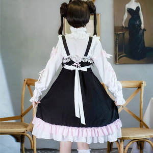 Lolita Dress Rose Lovers Embroidered JSK Plus Size Spring 2023 Strap Style Solid Color Polyester Fiber Cosplay Costume - Product Image 4