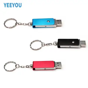 Memorias USB de metal con logotipo personalizado Diseño colgante giratorio con opciones personalizadas Interfaces Speedy USB 2,0 y 3,0 de 4GB a 256GB