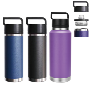 Vacío 36oz 64oz Botellas de vaso Doble pared Acero inoxidable Logotipo personalizado Recubrimiento en polvo - Product Image 2