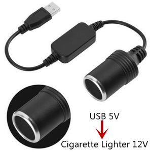 ขั้วต่อ USB เป็นช่องจุดบุหรี่แบบตัวเมีย 12V สำหรับกล้องติดรถยนต์ อะแดปเตอร์จ่ายไฟ สีดำ 36 ซม. แบบยูนิเวอร์แซล - Product Image 3