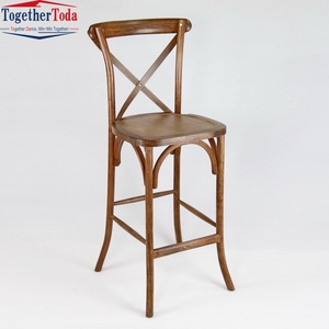 Silla de Comedor Moderna de Madera Sólida para Hoteles, Restaurantes, Salas de Estar, Apartamentos, Estilo Lujoso, para Exteriores, con Respaldo Alto y Patas de Horquilla - Product Image 1