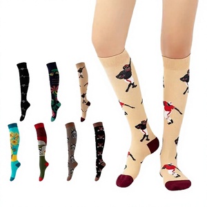 Medias de Compresión Deportivas de Punto para Otoño, de Spandex/Nylon, para Enfermeras, para la Circulación, para Hombres y Mujeres, al por Mayor - Product Image 2