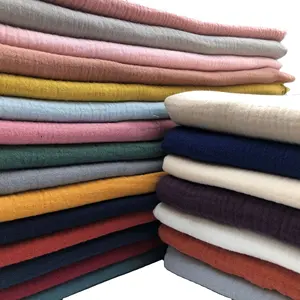 Factory cheap price muslin fabric 100% cotton double gauze crepe fabric for baby swaddle garment