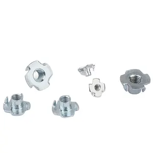 Tee Nuts With Pronge M6 M8 Furniture Assembly 4 Claw T Slot Nuts Tee Tuerca