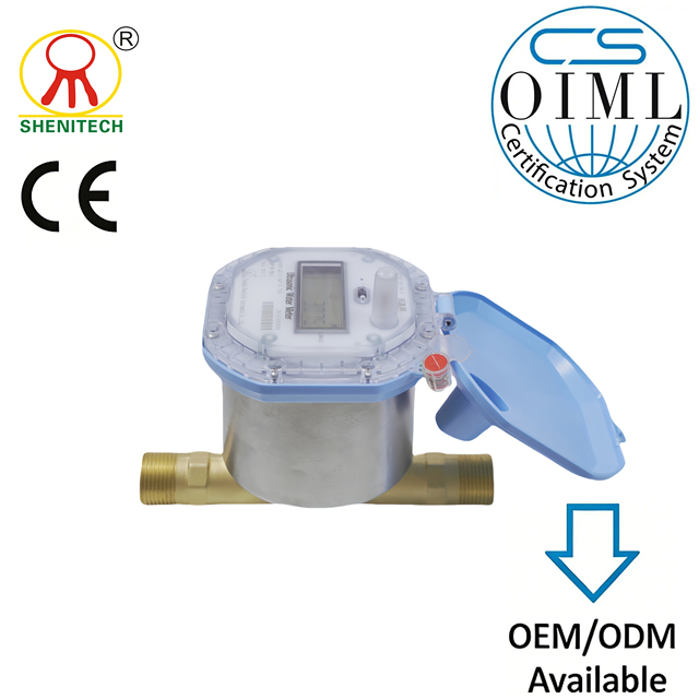 Smart Water Meter with LoRa Communication & Valve Control, DN15/DN20 for Apartment