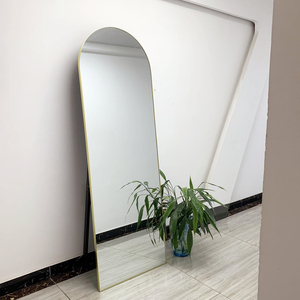 Gương Sàn Vòm Khung Vàng Kim Loại Hợp Kim Nhôm Gương Phòng Thay Đồ Hiện Đại Toàn Thân Lớn Gương Cao Cỡ Lớn - Product Image 4