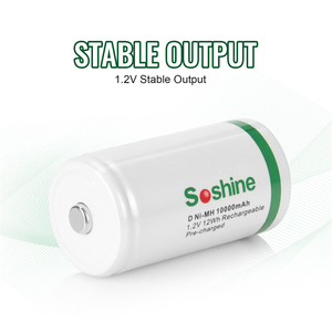 Baterias Recarregáveis D Cell, 1.2V 10000mAh <span class=keywords><strong>NI</strong></span>-MH-Contagem <span class=keywords><strong>2</strong></span> (Pacote de 1) - Product Image 2