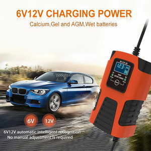 (Stock UE) Cargador de Batería Automático Podofo con Pantalla LCD para Coche y Moto, Reparación por Pulsos para Baterías de Plomo-Ácido, GEL, Húmedas y de Calcio - Product Image 4