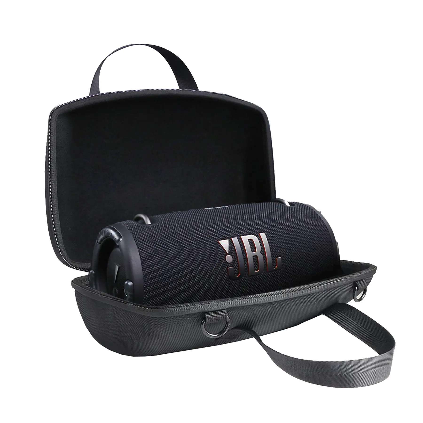 Black wireless bluetooth speaker hard case 1680D EVA electronics case dustproof portable EVA speaker case for JBL