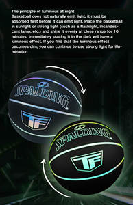 Logo personalizzato dimensione incandescente 7 verde gomma LED sport <span class=keywords><strong>palla</strong></span> bagliore nella luce scura su basket - Product Image 6