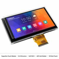 Modul Layar Sentuh Kapasitif TMK 7.0" 1024x600 IPS Display LED Backlight Terintegrasi CTP ILI2130 IC ASF Film untuk HMI Industri