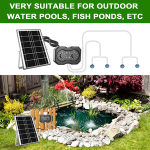 Aquarium Solar <b>Pump</b> Adjustable Working Mode Split Design Oxygen Bubbler For Small <b>Fish</b> Tank Large Aquarium Air Supply - Product Image 2