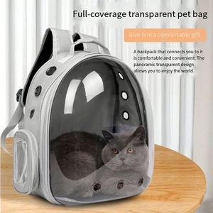 Transparent Cat Backpack <b>Carrier</b> Breathable Space Capsule <b>Pet</b> Travel Bag for Small Dogs Cats Outdoor Walking - Product Image 3