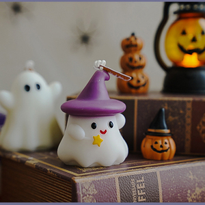 Velas de Fantasma de Halloween, Lindas y Espeluznantes Velas Aromáticas de Cera de Soja Blanca, Decoración para el Hogar en Navidad y Pascua, y para Uso en Bares - Product Image 4