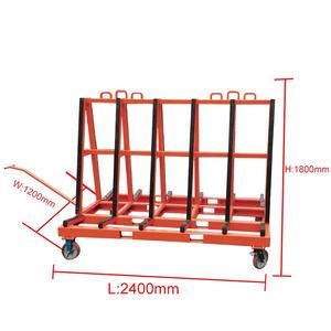 2.4 मीटर 5500lb भारी लोड हो रहा है-ड्यूटी शीट परिवहन रैक Foldable शीट भंडारण रैक स्टील संगमरमर एक फ्रेम ट्राली - Product Image 3