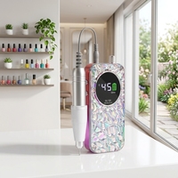 Perceuse mobile sans fil rechargeable 2026 SG725 45000 tr/min, couleur dégradée, USB, portable, sans fil, pour ongles, avec strass