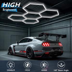 Lámpara de Techo LED Hexagonal para Garaje, Iluminación de Panal, 110V-240V, Moderna, Alto CRI 90, Regulable, 5000K Luz de Día, 264000 Lúmenes - Product Image 2
