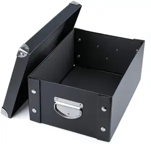 Kunden spezifische Office Box dekorative Lagerung Robuste Organizer Pappkartons mit Lippe