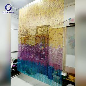 Rideau en aluminium à double crochet, <span class=keywords><strong>moustiquaire</strong></span> décorative, rideau métallique pour hôtel et restaurant - Product Image 2