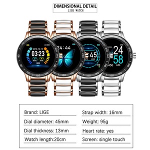 Lige Bw0151 New Functional Heart Rate Fitness Full Circle Touch Screen <b>Smart</b> <b>Watch</b> for Men - Product Image 6