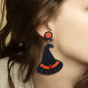 Personalizable Halloween Miyuki semilla cuentas colgantes Punk pendientes hechos a mano con cuentas calabaza colgante pendientes fiesta regalos para mujeres - Product Image 6
