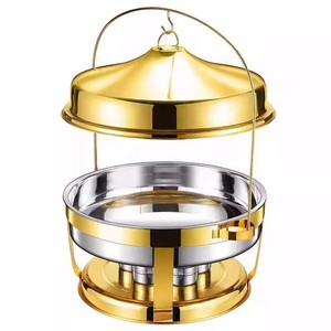 Estufa Buffet de Acero Inoxidable 9.0L con Forma de Domo Color Dorado para Hoteles y Restaurantes - Product Image 3
