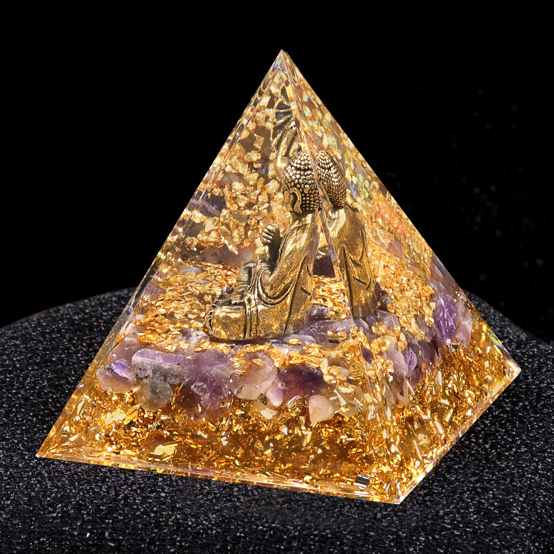 อเมทิสต์ + พระพุทธรูปทองคำ