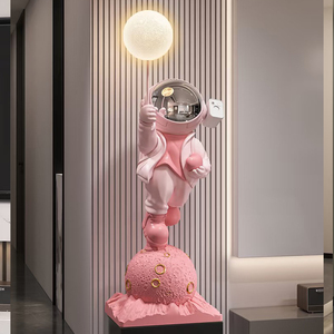 Spaceman Landing Large <strong>Statue</strong> Cartoon Style Luxury Astronaut Lamp Sculpture For Living Room Sofa <strong>Decorative</strong> Artistic Design - Product Image 3