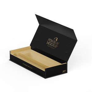 Embalaje de caja de regalo con cierre plegable magnético vacío negro de cartón rígido mate grande de lujo con logotipo personalizado Premium - Product Image 3