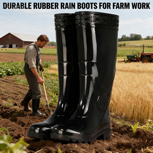 Bottes de ferme en PVC, bottes de lavage de voiture, bottes en <span class=keywords><strong>caoutchouc</strong></span>, bottes de pluie pour homme - Product Image 1