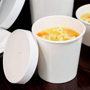 Dr. To Go — bols à soupe jetables, fournitures de fête gratuites, pour aliments chauds et froids, bols Kraft à soupe avec couvercle en PP, récipients alimentaires - Product Image 2