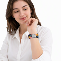 Compatible avec Apple Watch 46mm 44mm, bracelet en métal de luxe vintage à double rangée, chaîne de cow-boy, fermoir en D