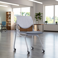 Chaise de formation de bureau à roulettes empilable pivotante pour salle de classe universitaire, étudiants, réunion moderne, best-seller, garantie 3 ans