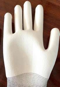 Guantes DE TRABAJO antideslizantes 4131 EN388 de alta calidad, 13G, poliéster, poliuretano, recubierto de Palma, nailon, gris, <span class=keywords><strong>PU</strong></span>, guantes de trabajo de jardinería - Product Image 4