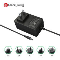 Adaptateur secteur mural AC/DC noir avec prise américaine, sortie 5V 9V 12V 15V 24V 1A-7A, 5.5x2.1mm pour caméra CCTV, système de sécurité, chargeur