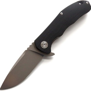 Couteau pliant de poche en acier D2 haute dureté, marque HK, modèle FB060, pour la chasse en plein air, la défense personnelle, manche G10, OEM - Product Image 1