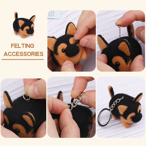 ชุดงานฝีมือทำสัตว์จากขนสัตว์แบบ <span class=keywords><strong>Felting</strong></span> สำหรับสุนัขพันธุ์เยอรมันเชพเพิร์ด พร้อมเข็ม - Product Image 4