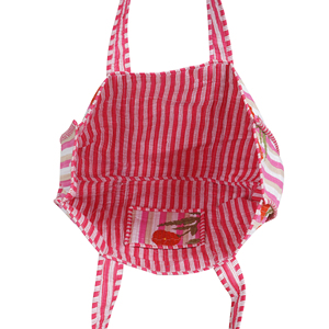Sac fourre-tout en coton durable, style bohème, ouvert, réversible, écologique, fait main, pour le shopping, avec motif brodé matelassé automne - Product Image 3