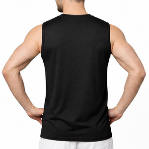 OEM Customized Design <b>Men</b> <b>Tank</b> <b>Tops</b> Solid Color Breathable Polyester Made Casual Gym Wear <b>Tank</b> <b>Tops</b> For Adults - Product Image 2