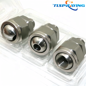 36275 lưu lượng lớn thép không gỉ bóng Doanh đầy đủ hình nón phẳng Fan phun vòi phun điều chỉnh bóng xoay Khớp nối vòi phun - Product Image 4