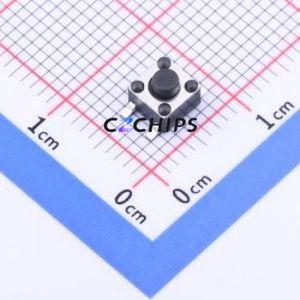 YTS-C015-1B Tactile Switch SMD-4P,4.5x4.5mm Switch Single Pole Single Throw Round Button 1.6N Vertical Mount - Product Image 1