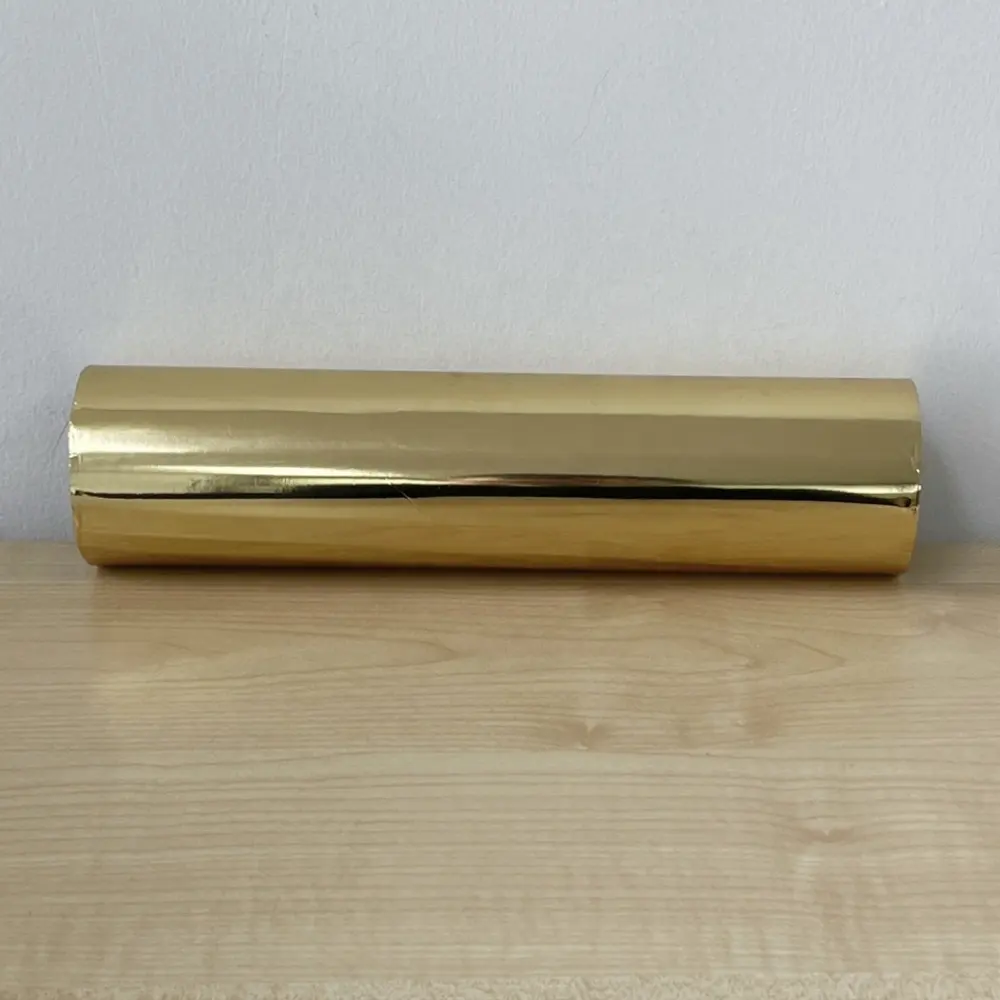 Folha de papel de embrulho por atacado para estampagem a quente de filme de transferência de calor dourado transparente folha personalizada