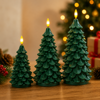 Bougie LED sans flamme réaliste en cire de paraffine, à piles, pour sapin de Noël, vente en gros, pour la décoration de la maison et des fêtes