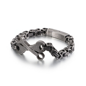 Bracelet hip-<span class=keywords><strong>hop</strong></span> en acier inoxydable pour homme, nouvelle collection - Product Image 3