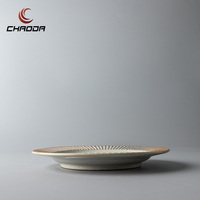 Vaisselle en céramique en dentelle gaufrée Assiette plate en céramique de 8 pouces Assiette décorative en porcelaine Vaisselle pour les mariages à domicile Événements