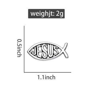Broche en émail 'J'aime Jésus' personnalisée, motif 'Jésus m'aime' cœur rouge, pour vêtements, sacs à dos, chapeaux, cadeaux pour les croyants chrétiens - Product Image 6