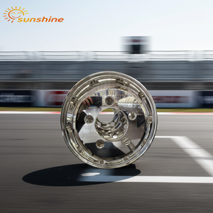 17.5x6.0 铝制卡车轮毂 机械加工和抛光锻造轮毂 适用于卡车/客车双轮 - Product Image 1