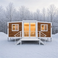Maison préfabriquée de luxe en acier de 40 pieds, extensible et pliable, conteneur habitable personnalisé, maison préfabriquée de 20/30/40 pieds