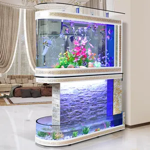 水幕墙子弹鱼缸人工透明定制水族箱鱼缸